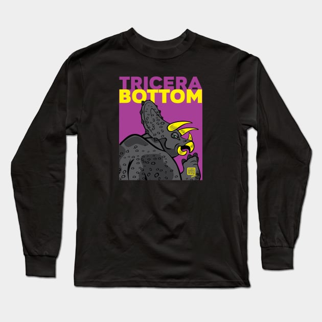 Tricera BOTTOM Long Sleeve T-Shirt by BEarMUSEMENT